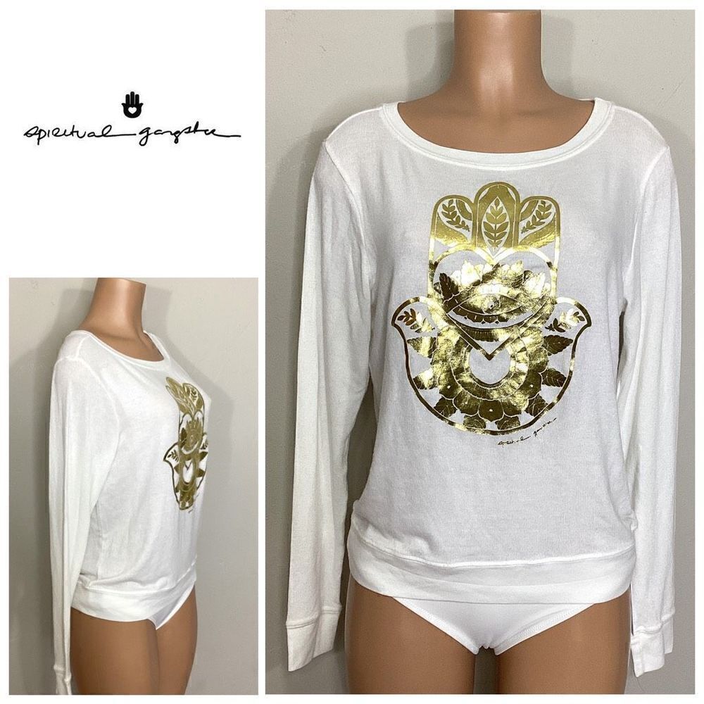New. Spiritual Gangster white sweatshirt. MSRP $98